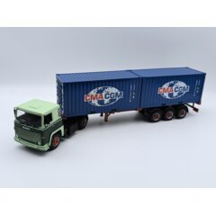 1:43 Масштабная модель SCANIA Lbt 141 Truck Container Cma Cgm Transports (1976), green / blue