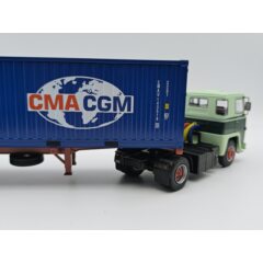 1:43 Масштабная модель SCANIA Lbt 141 Truck Container Cma Cgm Transports (1976), green / blue