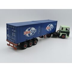 1:43 Масштабная модель SCANIA Lbt 141 Truck Container Cma Cgm Transports (1976), green / blue