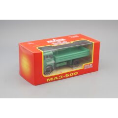 1:43 Масштабная модель МАЗ 500 бортовой, светло-зеленый