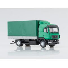 1:43 Масштабная модель МАЗ-5340 бортовой с тентом (рестайлинг)