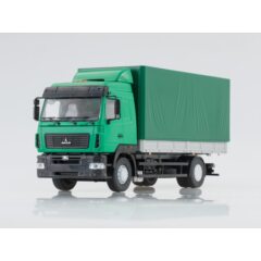 1:43 Масштабная модель МАЗ-5340 бортовой с тентом (рестайлинг)