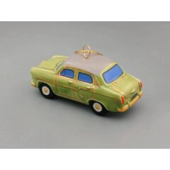 Елочная игрушка "Москвич 407" салатовый с темной крышей