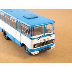 1:43 Масштабная модель Автобус Прогресс-35 голубой (со следами эксплуатации)