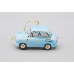 Ёлочная игрушка "Запорожец горбатый" голубой