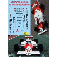 1:43 Декаль Formula 1 №59 McLaren MP4/1