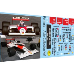 1:43 декаль Formula 1 выпуск №1  McLaren №12 Сенна  №11 Прост