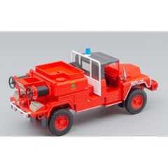 1:43 Масштабная модель ACMAT Tpk 4x4 Tanker Truck 1985 - Fire Engine - Vigili Del Fuoco - Feuerwehr, Red White Grey