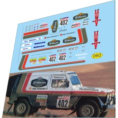 1:43 декаль MERCEDES benz №402 ROTHMANS dakar