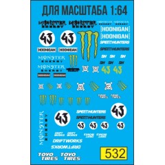 1:64 Декаль Monster Energy