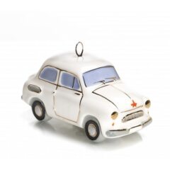 Ёлочная игрушка "Запорожец горбатый" белый