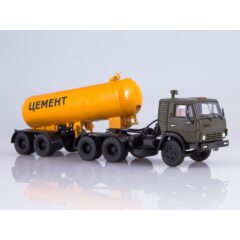 1:43 Масштабная модель КАМАЗ-54112 с полуприцепом-цементовозом ТЦ-11