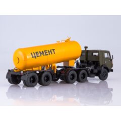 1:43 Масштабная модель КАМАЗ-54112 с полуприцепом-цементовозом ТЦ-11