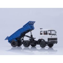 1:43 Масштабная модель МАЗ-5432 с полуприцепом МАЗ-5232В, (серый/голубой)