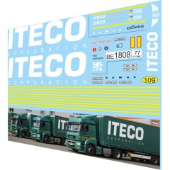 1:43 декаль Камский грузовик inteco (тягач+прицеп)