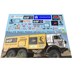 1:43 декаль Камский грузовик №313 elf дакар 1992