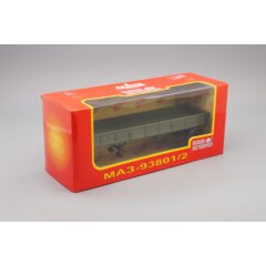 1:43 Масштабная модель МАЗ 93801/2 полуприцеп, хаки