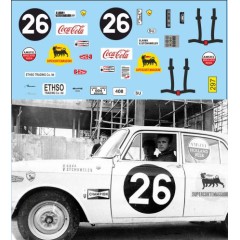 1:43 Декаль Москвич 408 № 26 ралли Эфиопия 1967