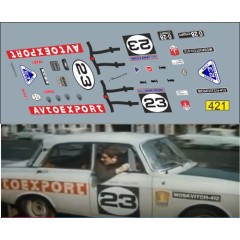 1:43 Декаль Москвич №23 (фильм Гонщики 1973)