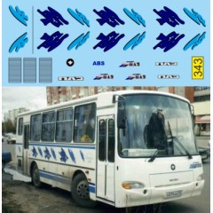 1:43 Декаль на автобус 4320 Аврора (кляксы на борт)
