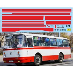 1:43 Декаль Полосы Лаз 695 (красный)