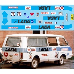 1:43 Декаль РАФ 2203 SERVICE LADA Rally