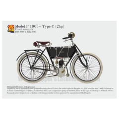 1:35 Французский мотоцикл модель P – Type C 1903 (2 л.с.)