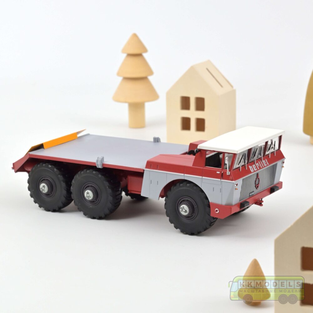 1:43 Масштабная модель BERLIET T100 №4 "On the way to Tulsa" 1959 Red