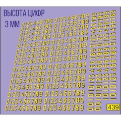 1:43 Декаль Ретро гаражные номера для автобусов (версия 2)