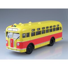 1:43 Масштабная модель Автобус ЗИС-155 красно-жёлтый