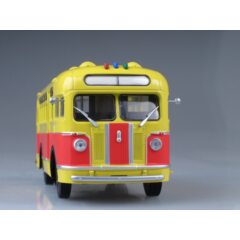 1:43 Масштабная модель Автобус ЗИС-155 красно-жёлтый