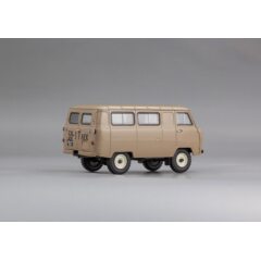 1:43 Масштабная модель Советский автомобиль тип 450A, Ведомственный автобус, г. Ленинград, 1965 г.