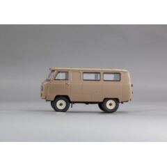 1:43 Масштабная модель Советский автомобиль тип 450A, Ведомственный автобус, г. Ленинград, 1965 г.