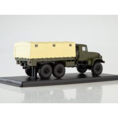 1:43 Масштабная модель КРАЗ-214 бортовой с тентом