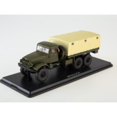 1:43 Масштабная модель КРАЗ-214 бортовой с тентом