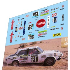 1:43 Набор декалей Волжский 2105 №136 Dakar 1983