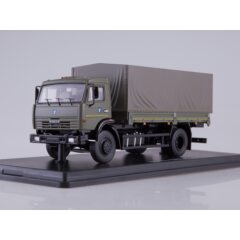 1:43 Масштабная модель КАМАЗ-43253 бортовой с тентом