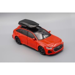 1:24 Модель Audi RS6 с багажным боксом, красная, 210х85 мм.