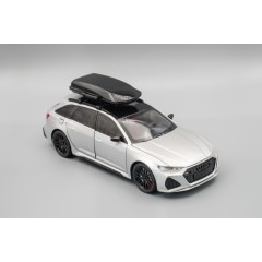 1:24 Модель Audi RS6 с багажным боксом, серебристый, 210х85 мм.