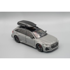 1:24 Модель Audi RS6 с багажным боксом, серый, 210х85 мм.