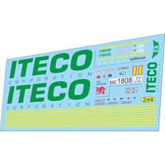 1:43 Набор декалей Камский iteco зеленый (тягач+прицеп)