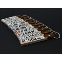 Брелок в виде мини-номерных знаков