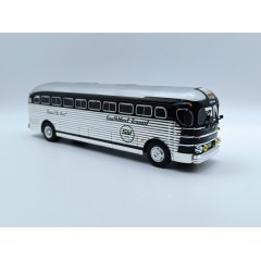 1:43 Масштабная модель Автобус GM PD-4151 Silversides Coach Southwest Transit (1948), chrome black