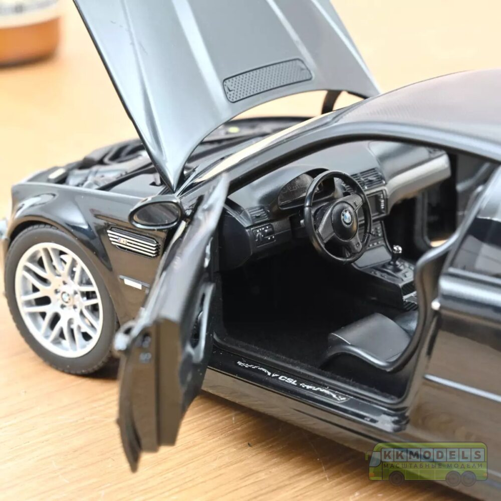 1:18 Масштабная модель BMW M3 CSL (E46) 2003 Saphire Black