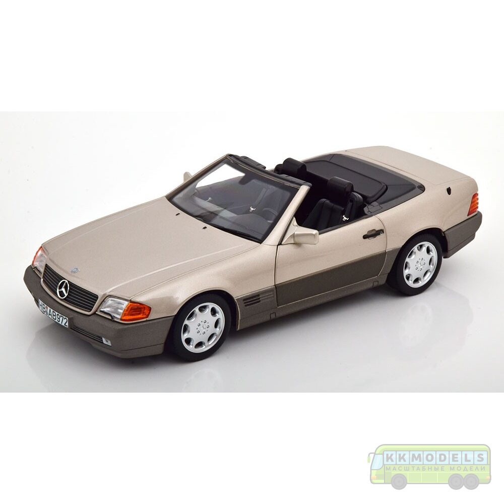 1:18 Масштабная модель MERCEDES-BENZ 500SL Cabriolet (R129) с тентом 1989 Smoke Silver Metallic