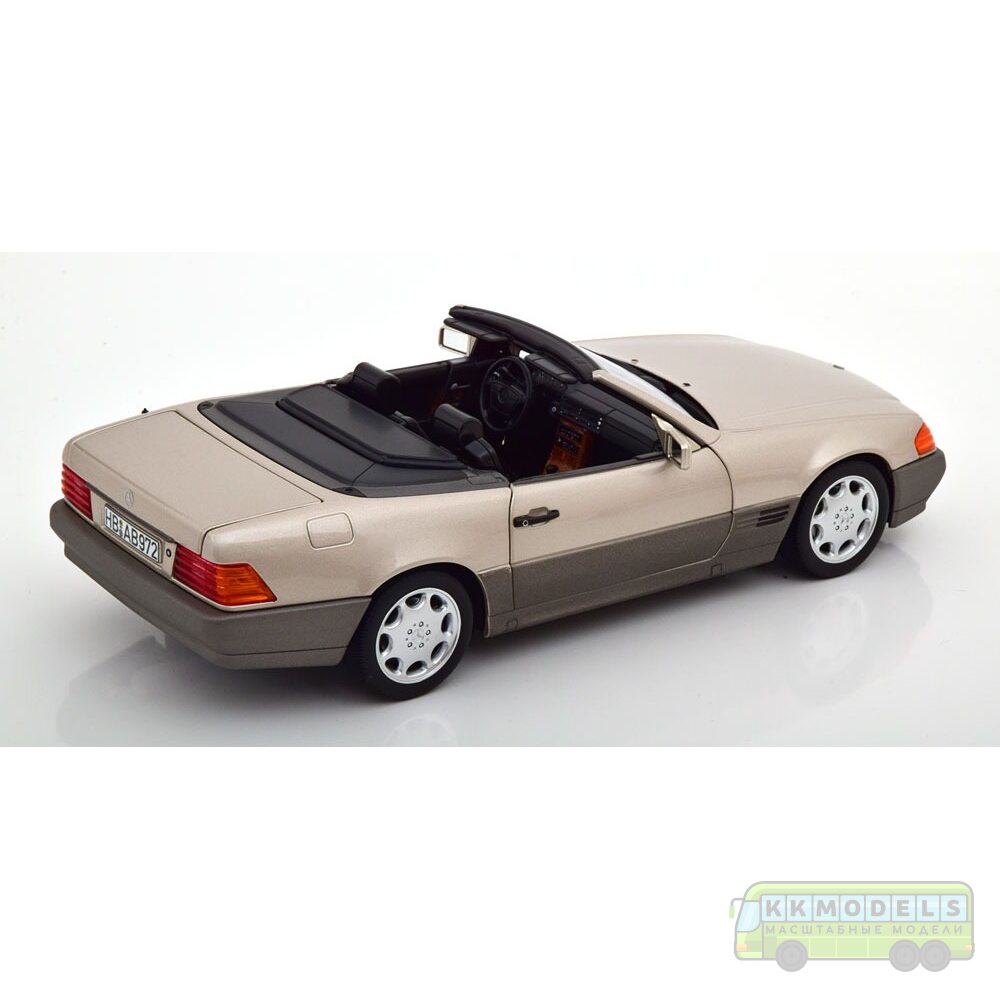 1:18 Масштабная модель MERCEDES-BENZ 500SL Cabriolet (R129) с тентом 1989 Smoke Silver Metallic