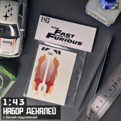 1:43 Декали Fast and the Furious " Slap Jack Toyota Supra "