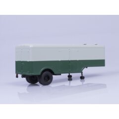 1:43 Масштабная модель Полуприцеп МАЗ-5217, (серый/зеленый)