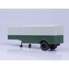 1:43 Масштабная модель Полуприцеп МАЗ-5217, (серый/зеленый)