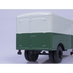 1:43 Масштабная модель Полуприцеп МАЗ-5217, (серый/зеленый)